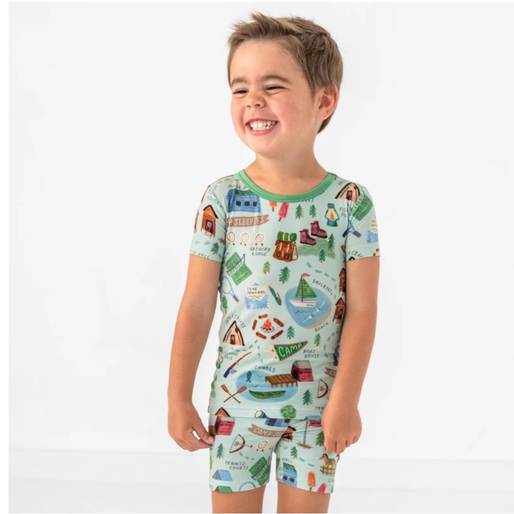 Little Sleepies Green Camp Sleepies Two-Piece Pajama Set NWT | 3T
